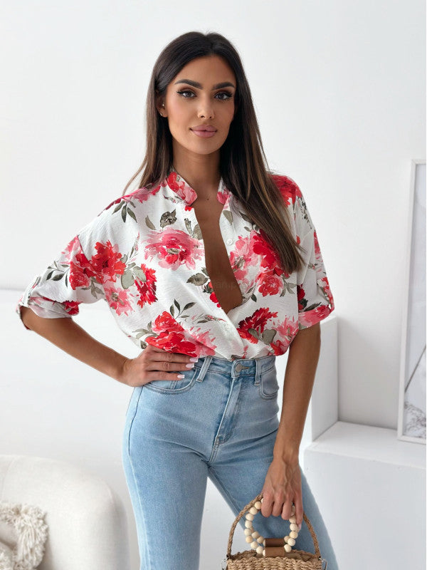 Women short sleeve printed shirt