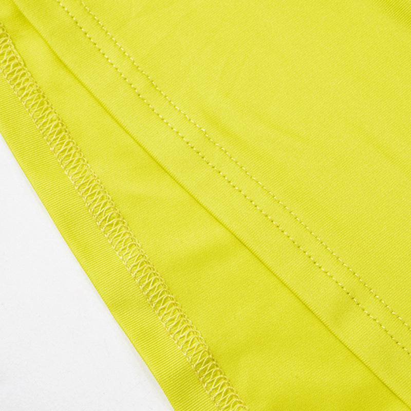 Women's Summer Solid Color Sexy Deep V Hollow Slit Slim Long Dress 33