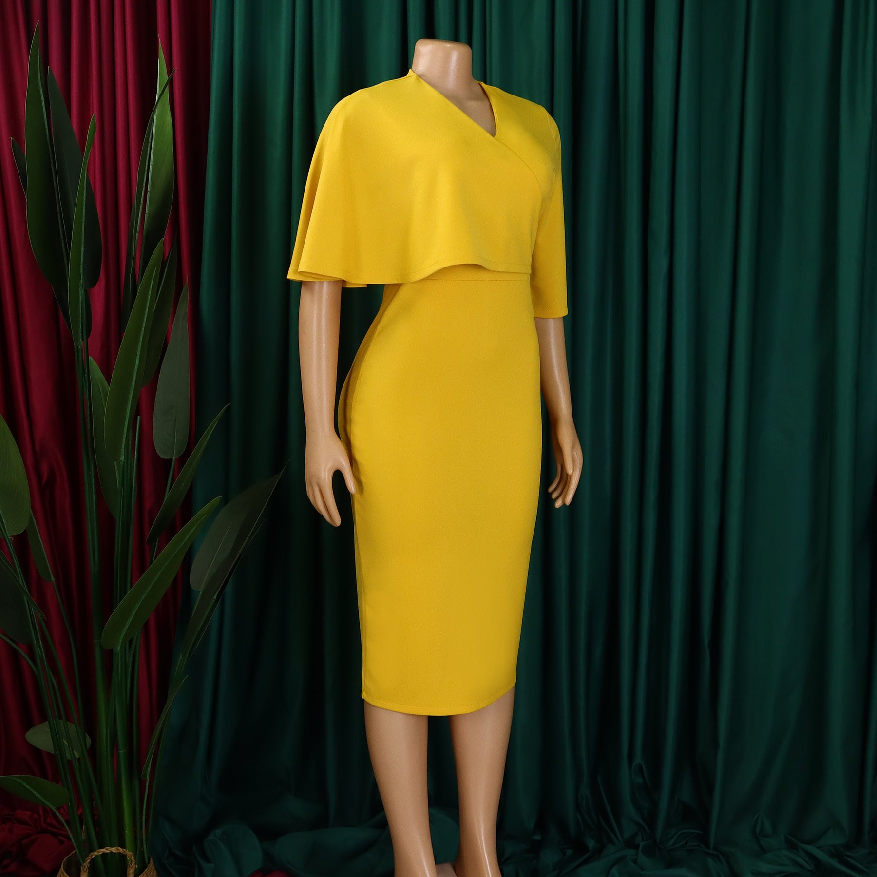 Women Solid Bodycon Professional African Dress 27