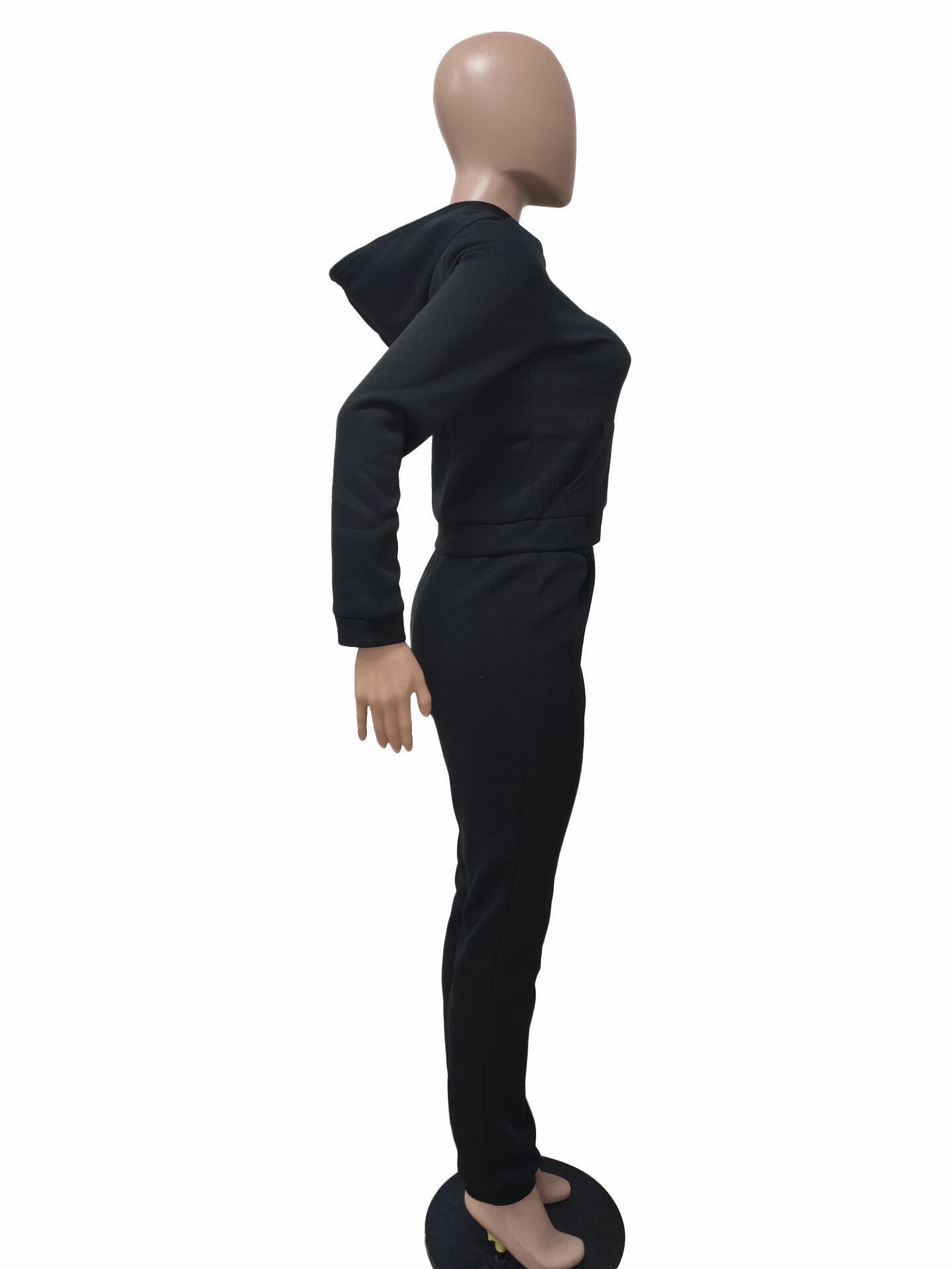 Women Fall/Winter Solid Hoodies and Pant Sport Two-Piece Set 20