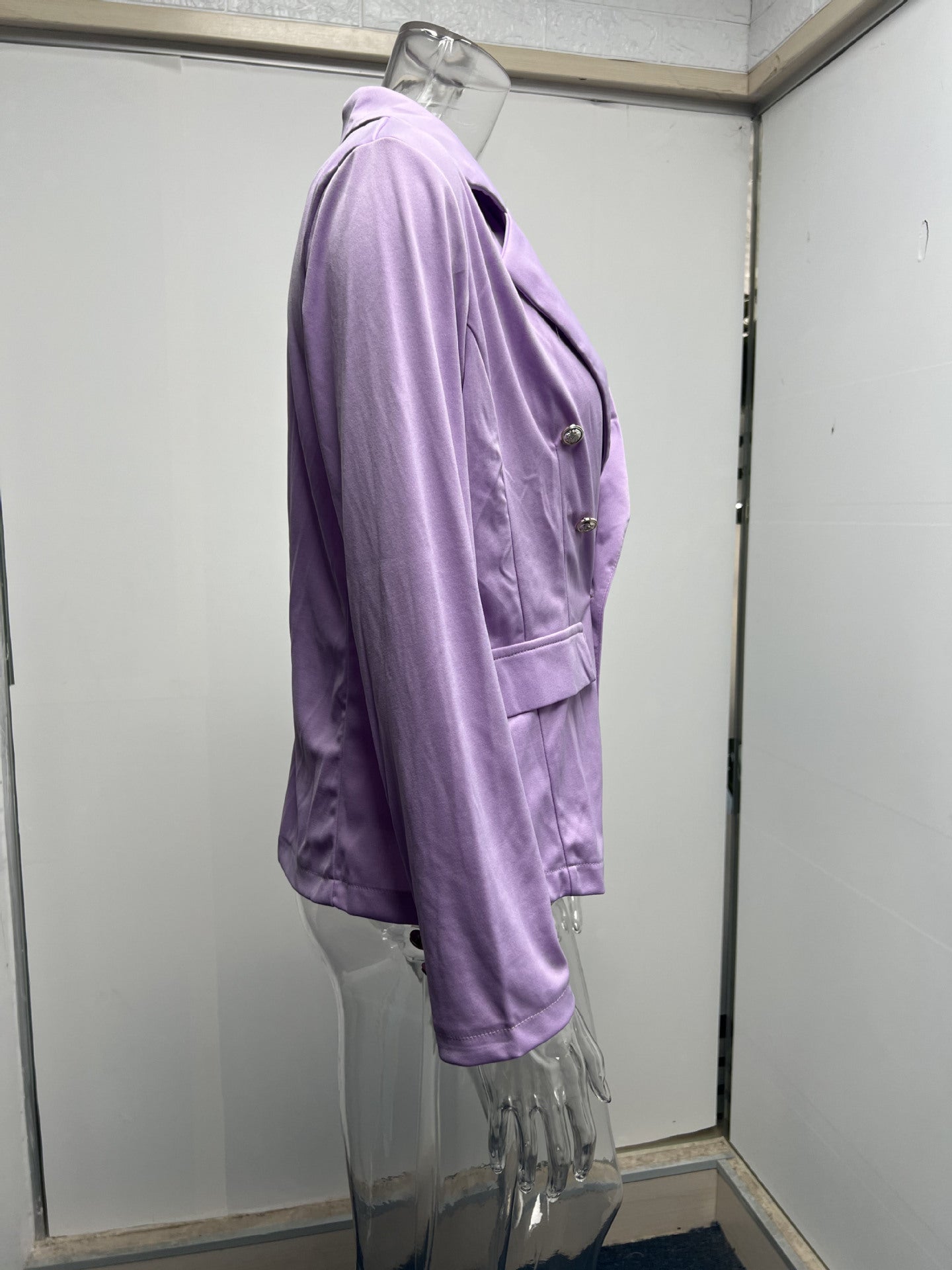 Women Long Sleeve Buttons Blazer 24