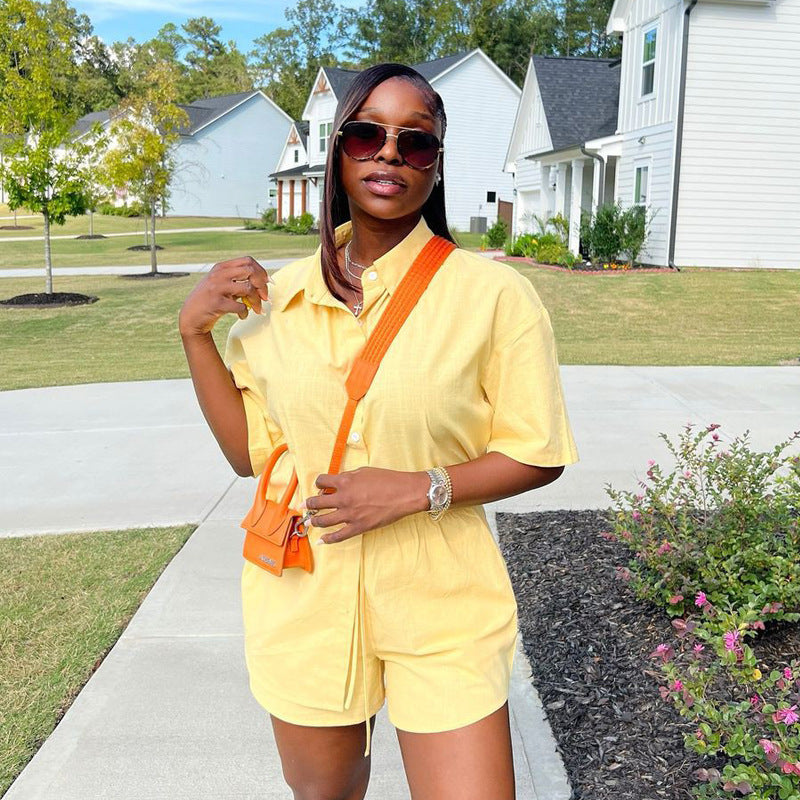 Women African casual short sleeve top and shorts two-piece set 6