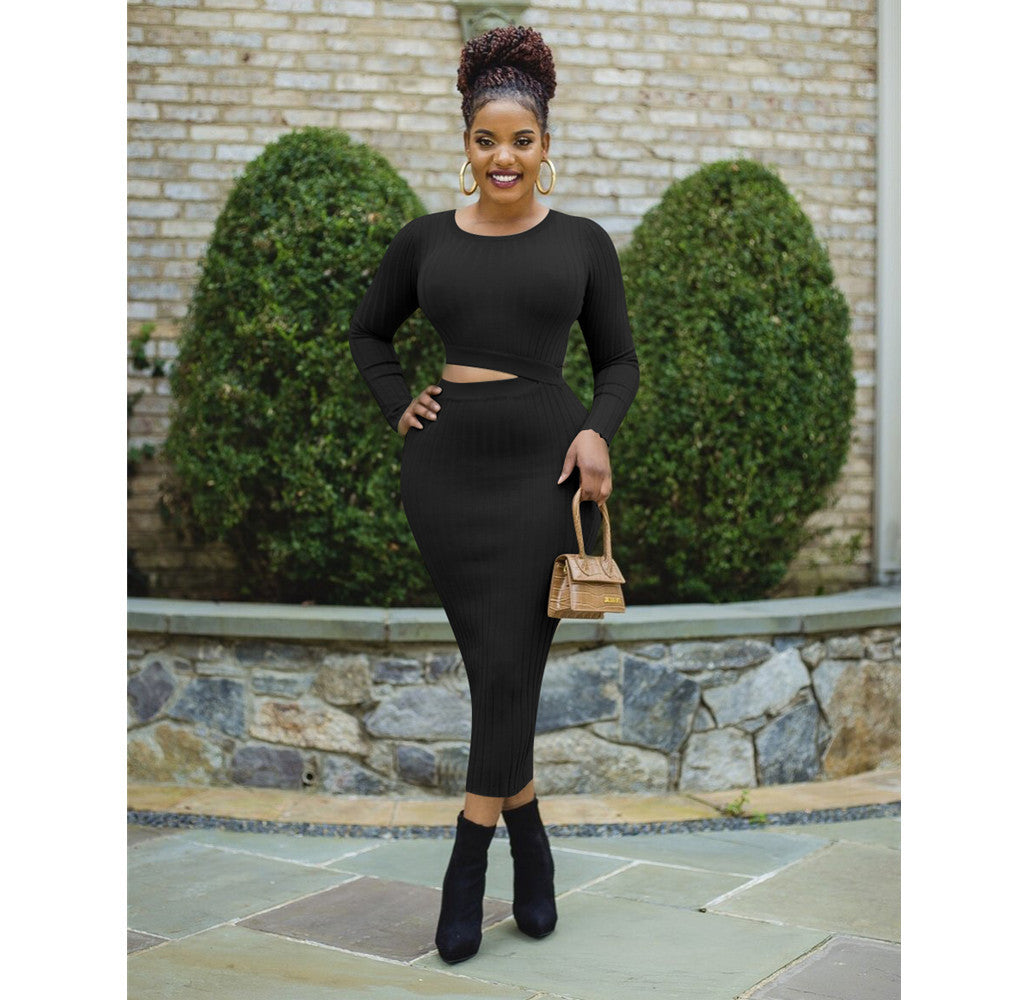 Women Ribbed Solid Dress