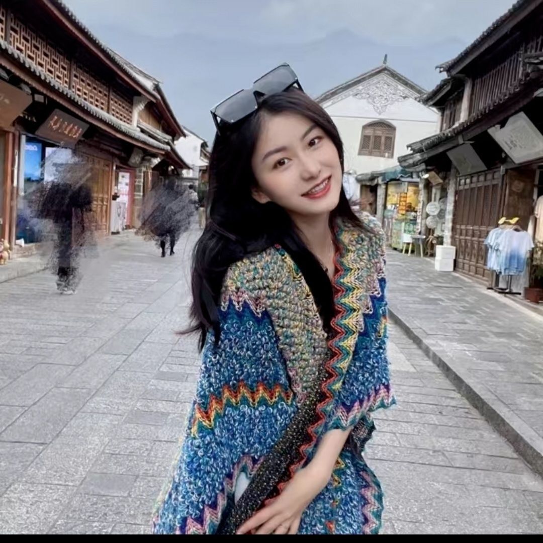 Women shawl blanket ethnic style cloak coat cloak scarf 20