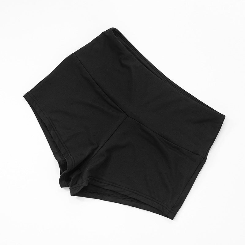 Women Spring and Summer Round Neck Contrast Color Top and Shorts Two-Piece Set 21