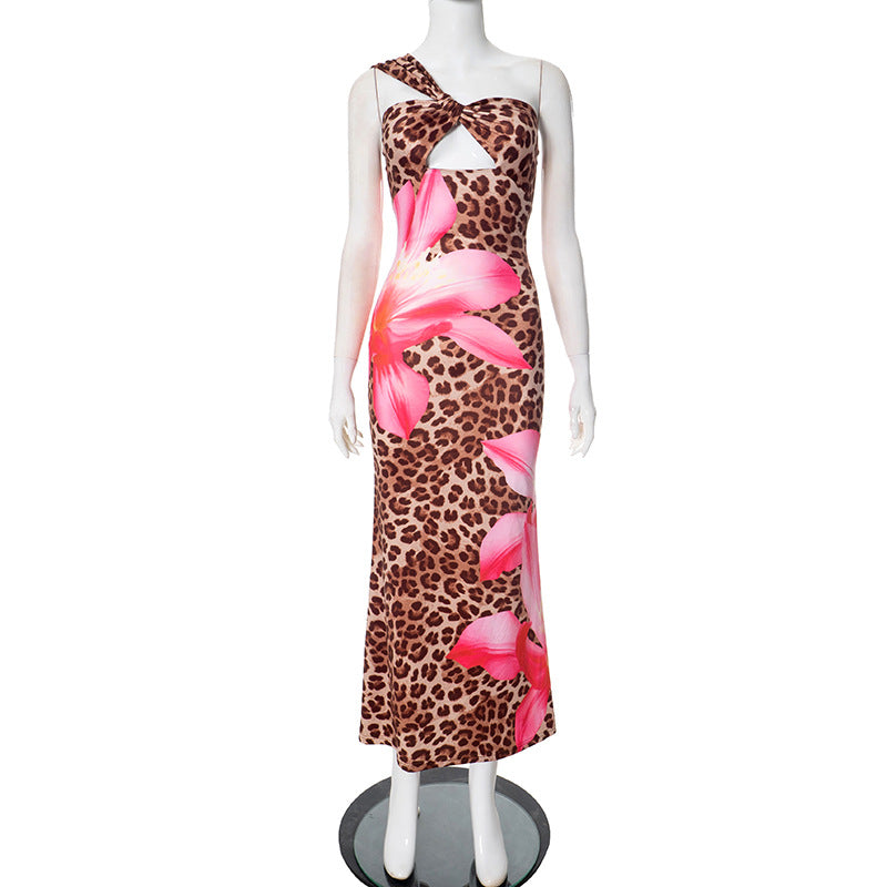 Women Leopard Print Sexy Long Dress 9