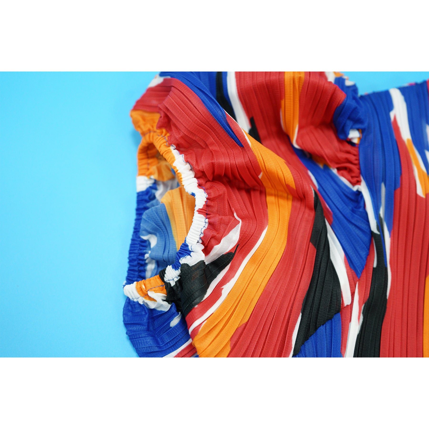 Fashionable Women's Puff Short-Sleeved Printed Dress 13