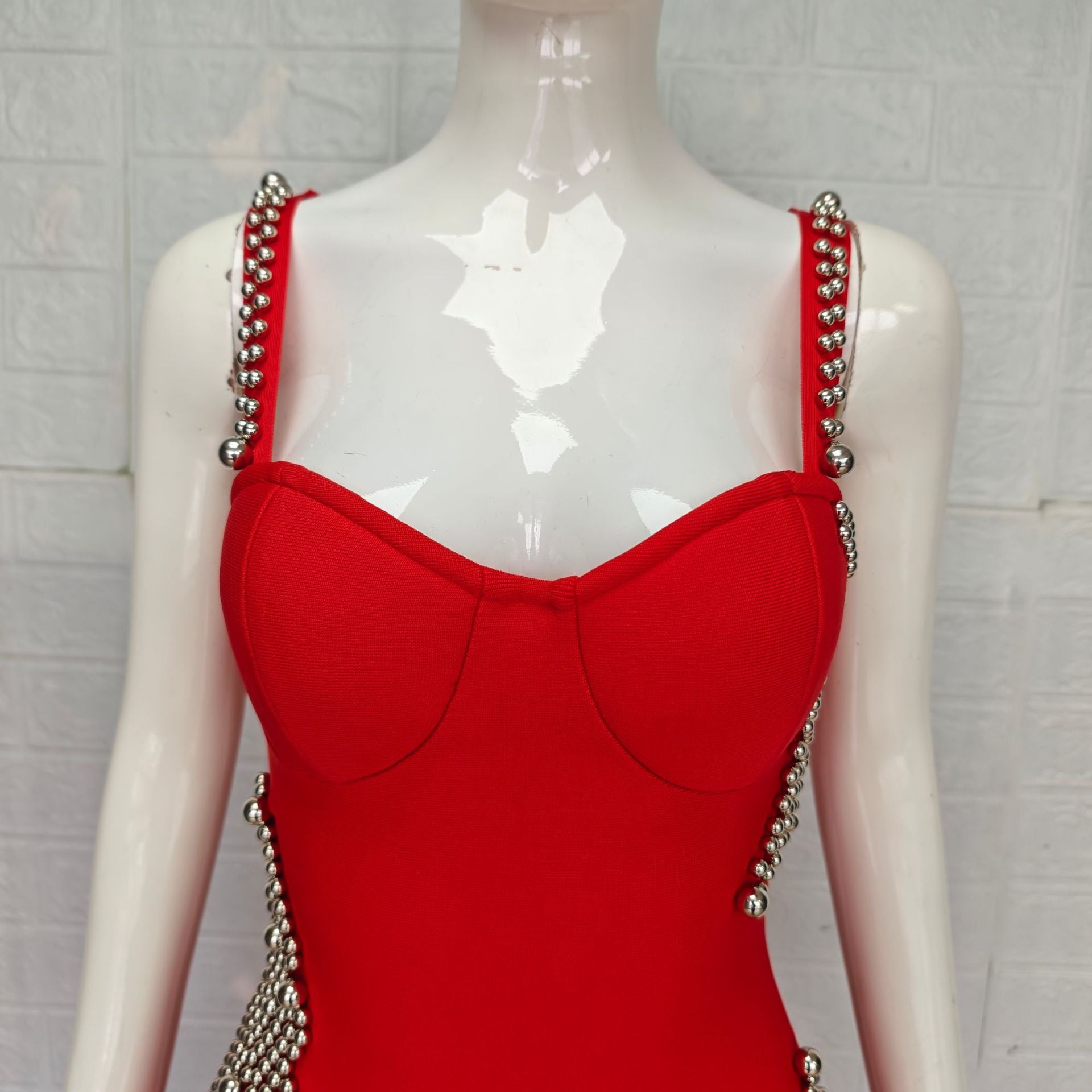 Sexy Sleeveless Beaded Chic Bandage Evening Gown 8