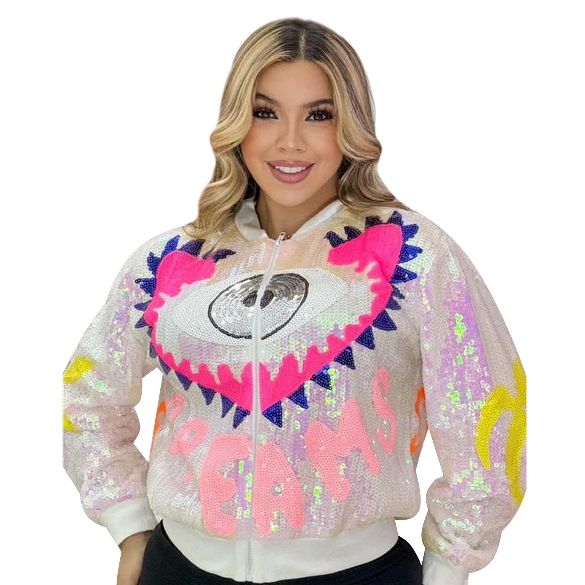 Women's Fashion Chic Career Long Sleeve Slim Fit Shiny Jacket 7