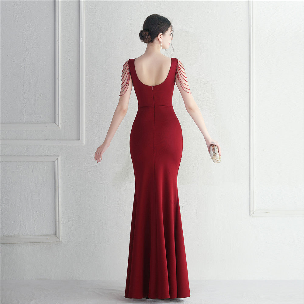 Beaded Gown Dinner Prom Long Evening Dress 11