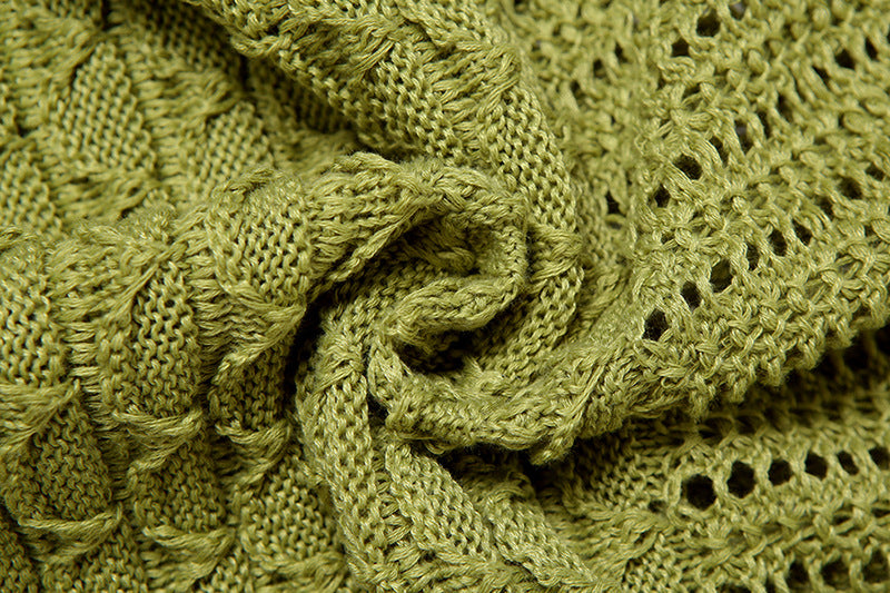 Women Autumn Street V-Neck Lace-Up Backless Knitting Dress 16