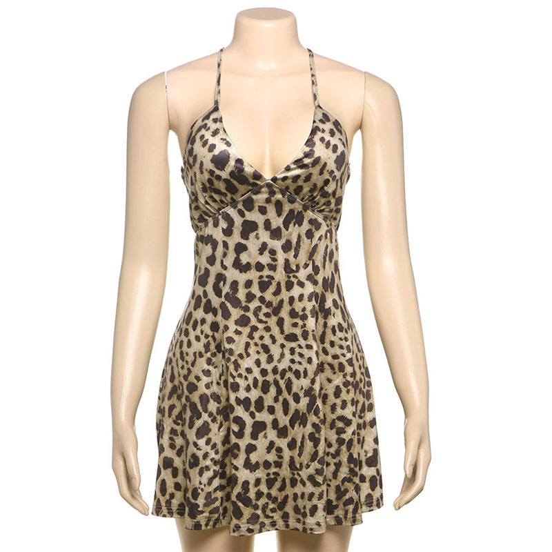 Women Summer V-neck Sexy Backless Lace Dress 7