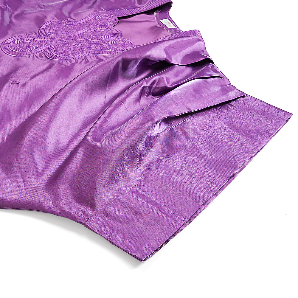 Plus-Size African Women Embroidered Dress 33