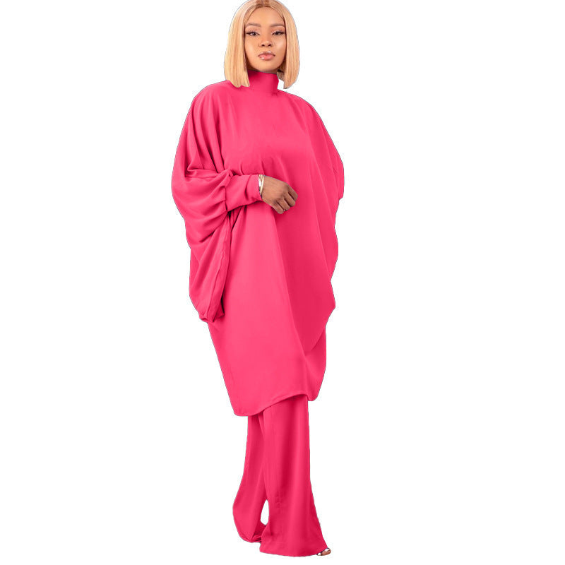 Autumn And Winter Chic Women's Suit Fashionable Baton Loose-Sleeved Shirt Straight-Leg Trousers Two-Piece Set 15