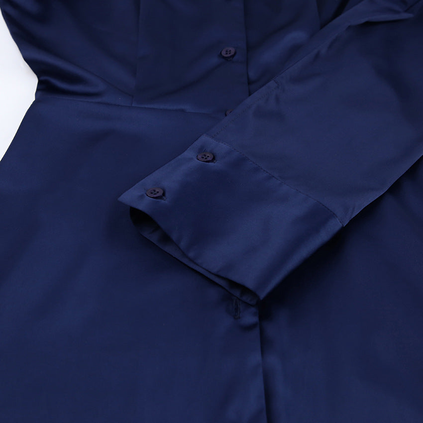 Women long-sleeved shirt dress 13