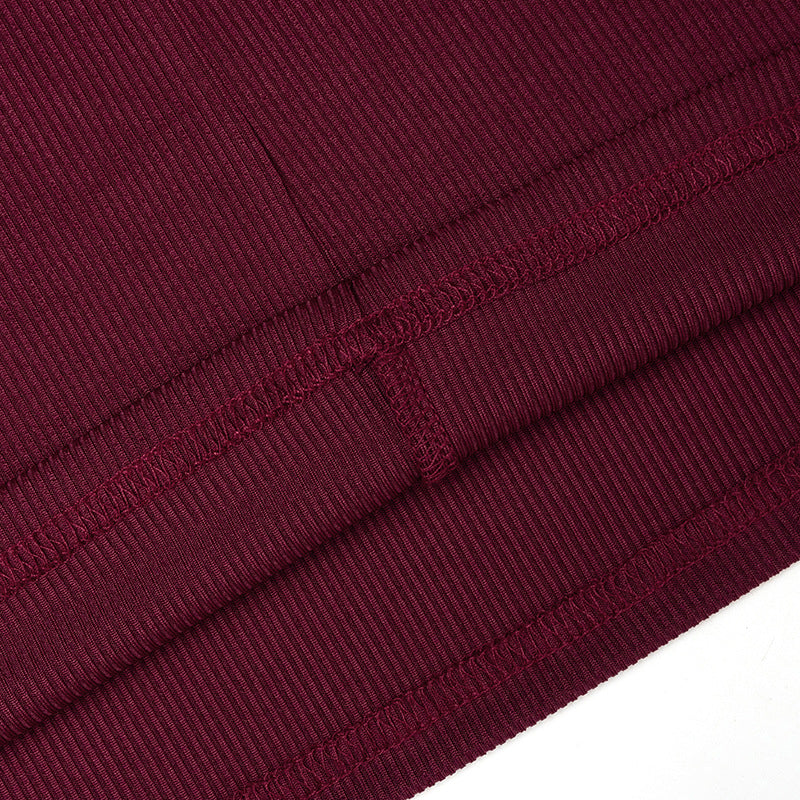 Women Round Neck Cut-Out Knot Long-Sleeved Solid Bodycon Dress 15