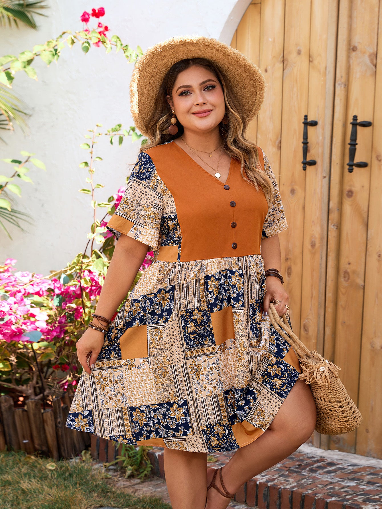 Plus Size Women summer bohemian holidays dress 6