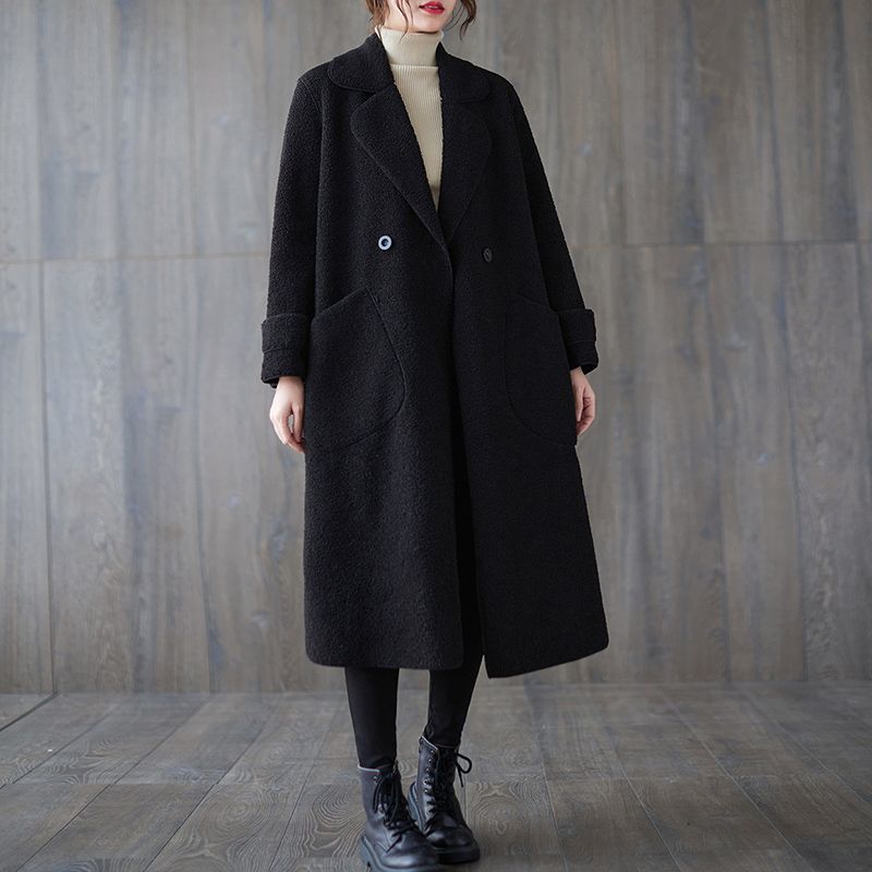 Plus Size Women Autumn and Winter Loose Retro Jacket 5