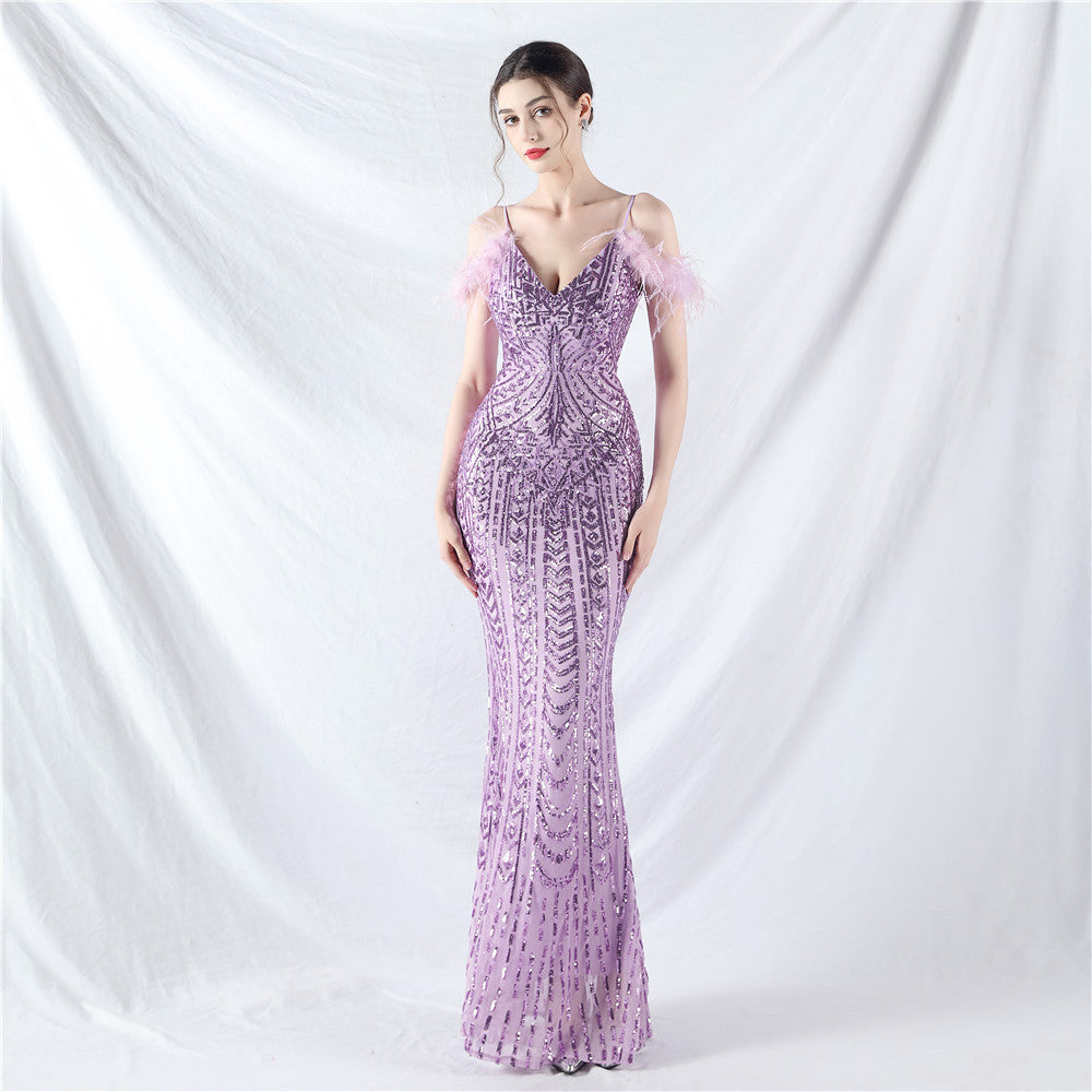 Luxury Sequins Plus Size Formal Party Evening Dress 19