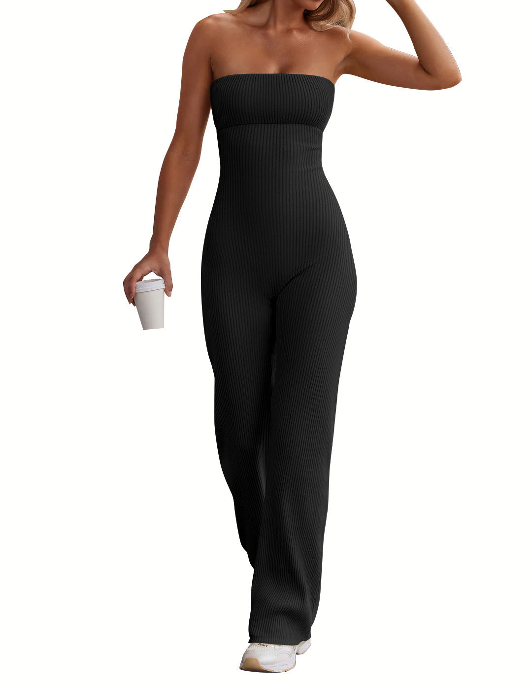 Women's Spring Sexy Strapless Slim-Fitting And Comfortable Elastic Jumpsuit 6