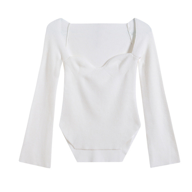 African-Style Fall/Winter Off-The-Shoulder Basic Knitting Sweater Top 9