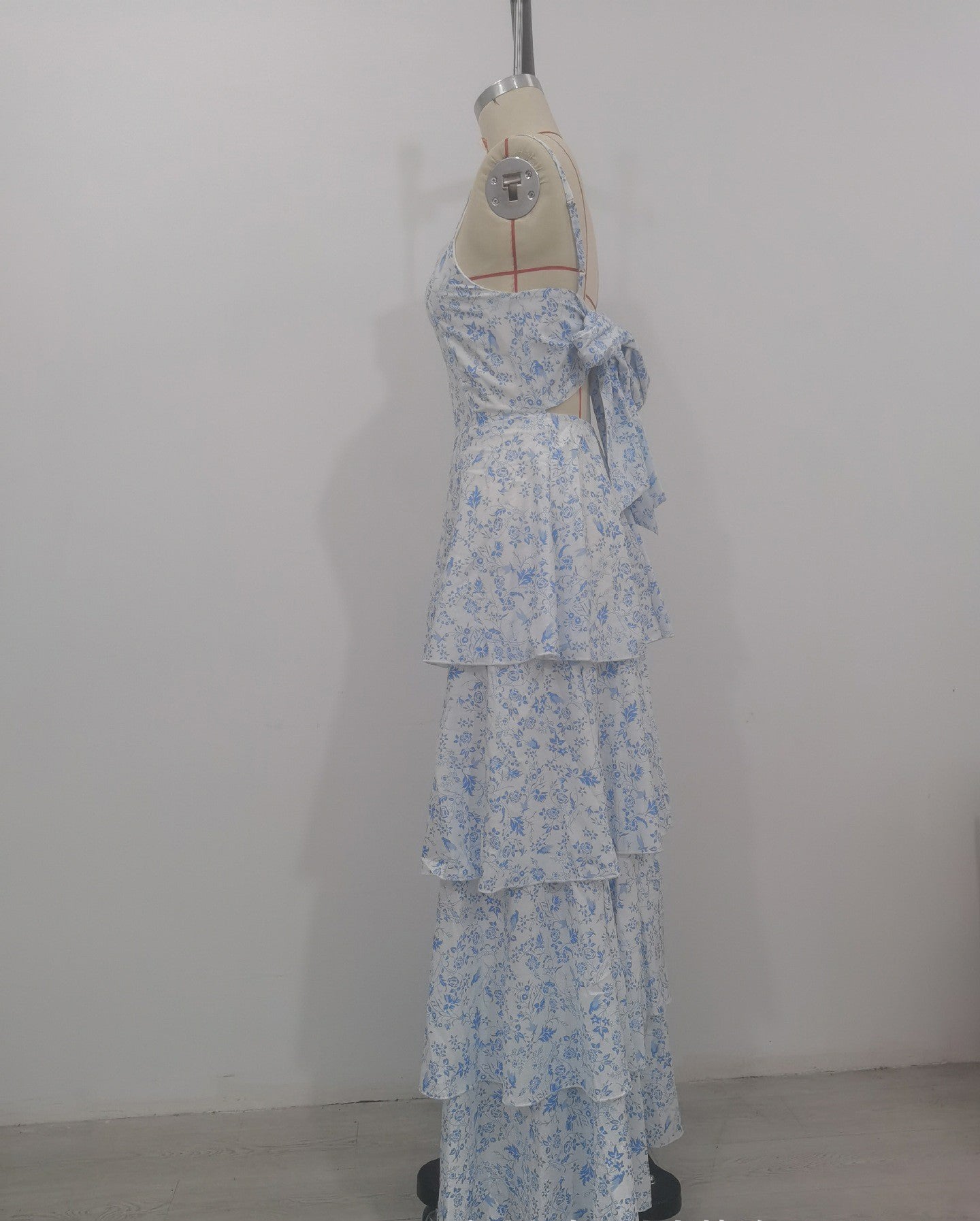 Spring And Summer Bow Floral Printed Holidays Party Chic Dress 10