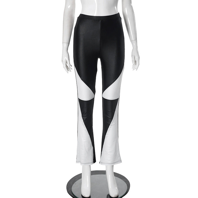 Women Sports Contrast Color Pants 8