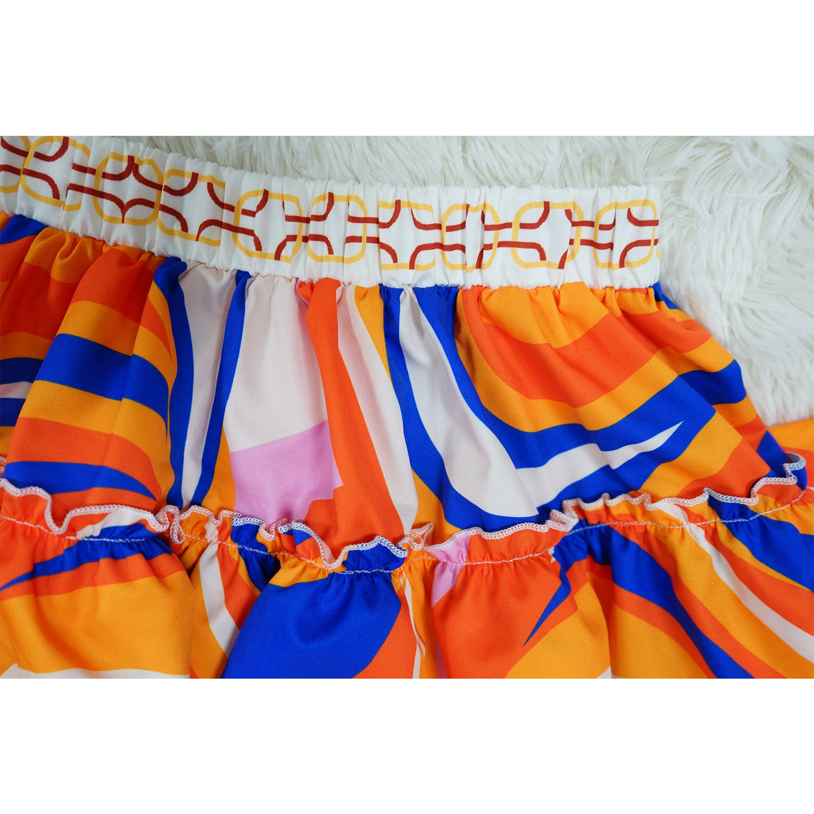 Women's Sexy Strapless Low Back Printed Two-Piece Skirt Set 17