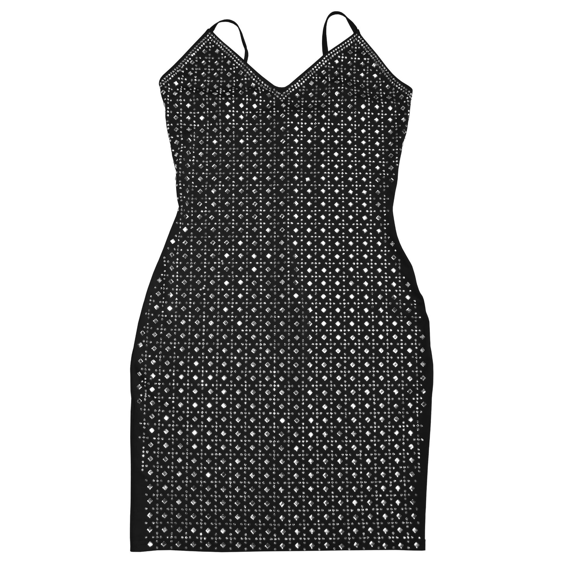 Women Beaded Sleeveless Suspender Bodycon Dress 5