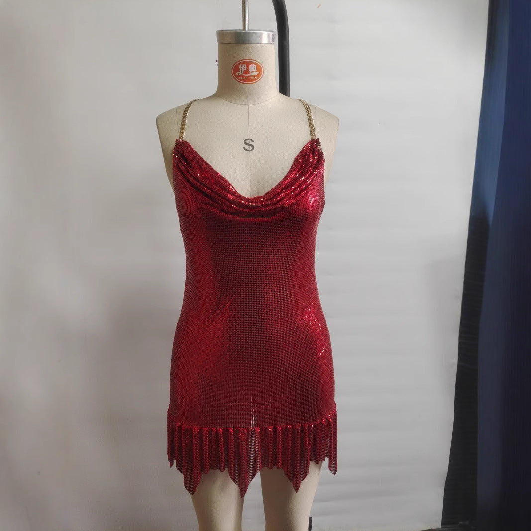 Sexy Fashion Metal Sequin Bodycon Dress 9