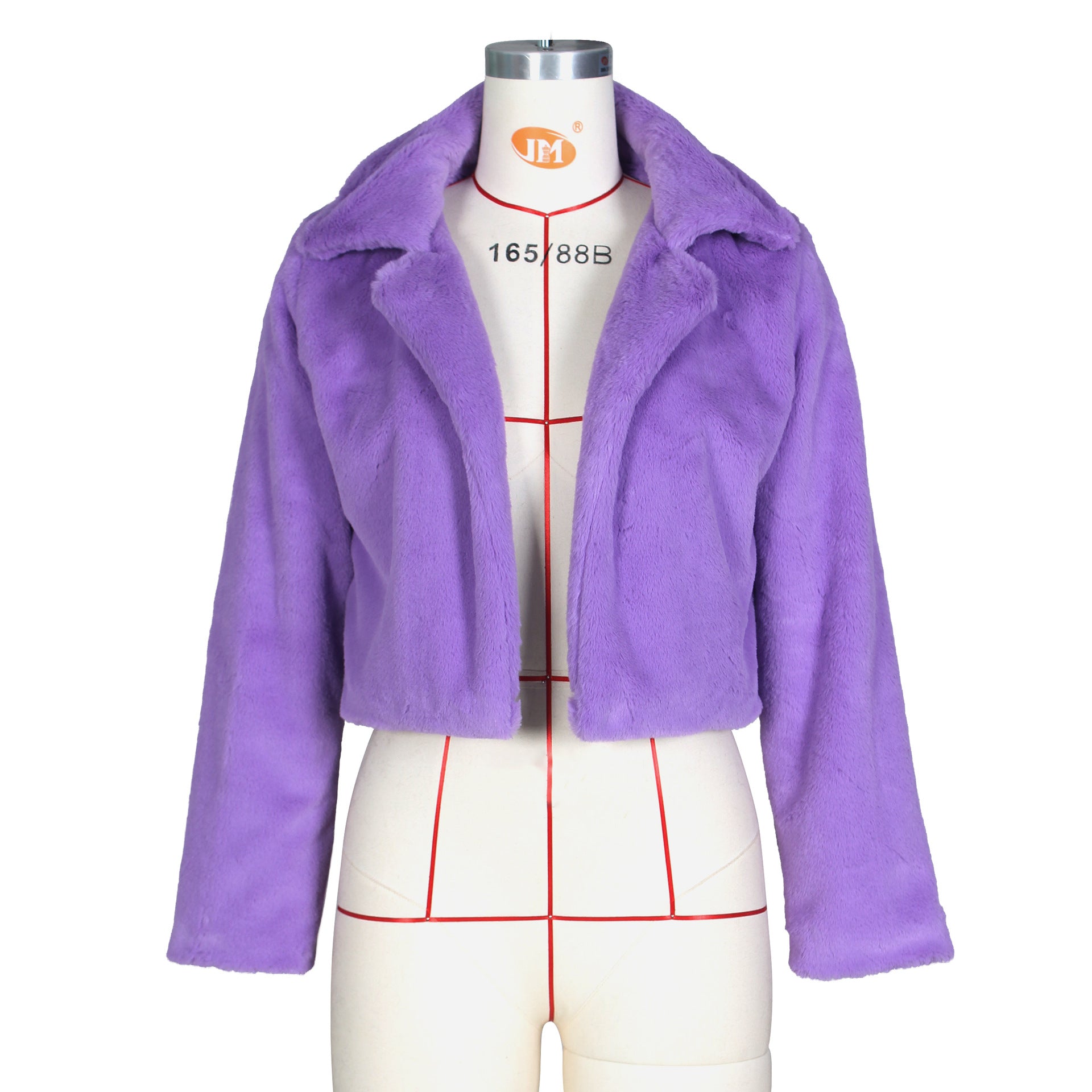 Women Loose Long Sleeve Fake Fur Jacket 44