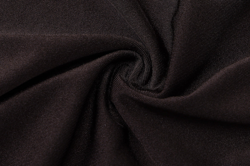 Women's Sexy Half Turtle Neck Sleeveless Slim Pleated Bodycon Dress 10