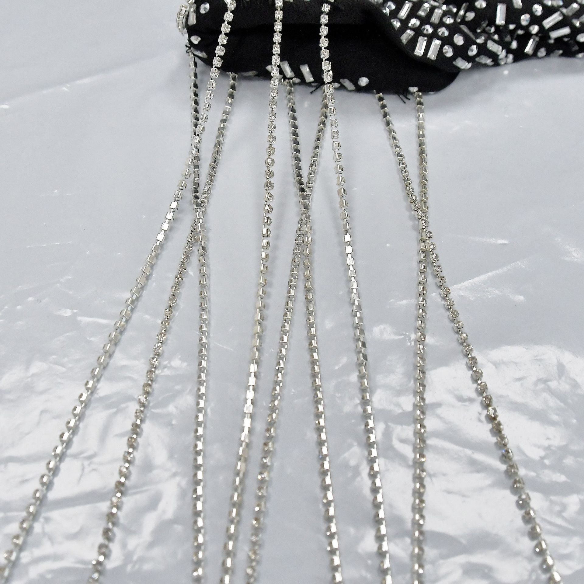 Women's Fashion Solid Color Mesh Beaded Sleeveless Club Dress 22