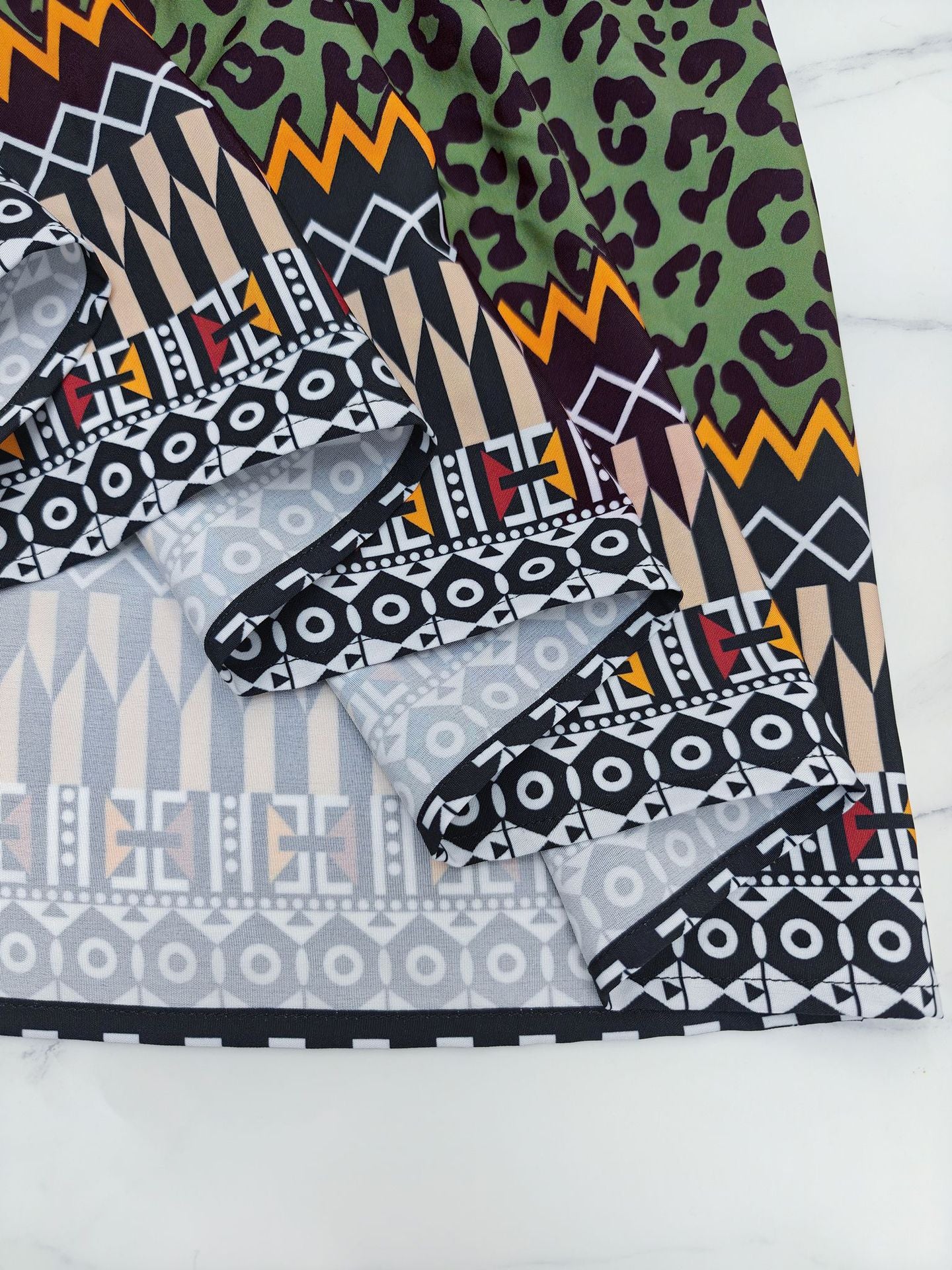 Women Holidays Casual Ruffle Sleeve Print Dress 8