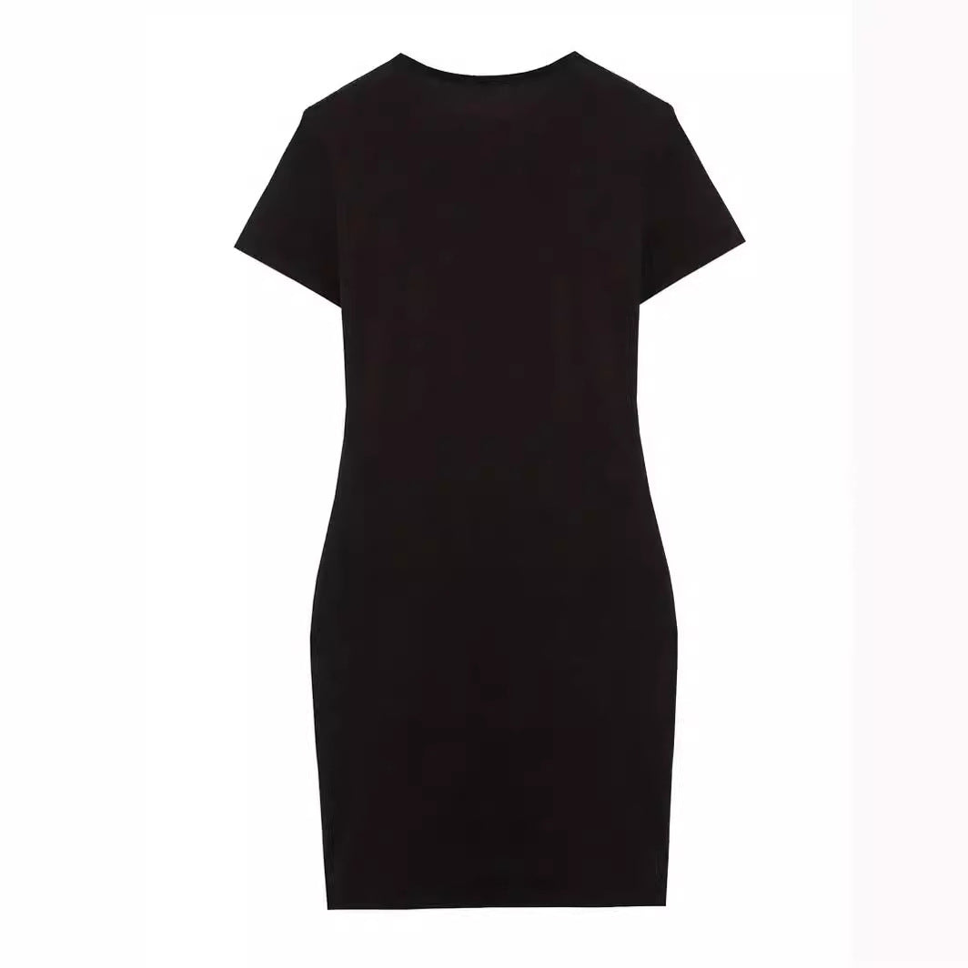 Women Printed Round Neck Casual Dress 4