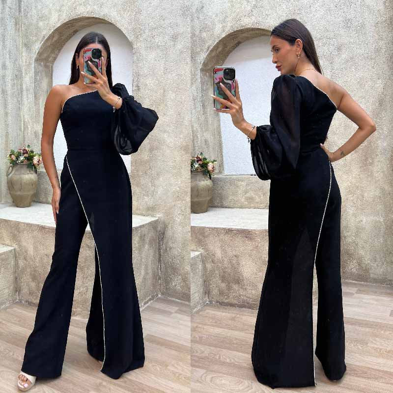 Autumn Chic Women's Patchwork High Waist Women's Jumpsuit