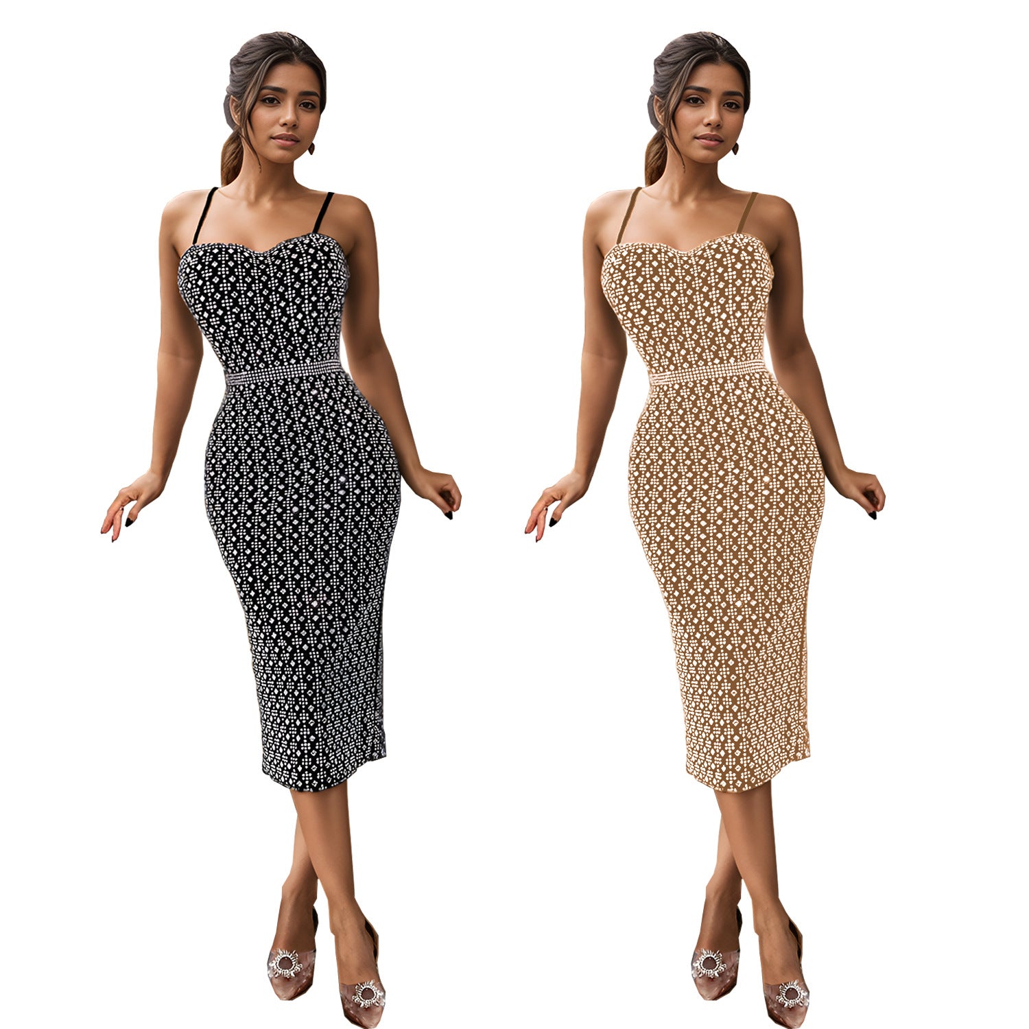 Women sexy suspender Bodycon dress（customized,MOQ 6pcs/size/color,process time 7-10 days） 7