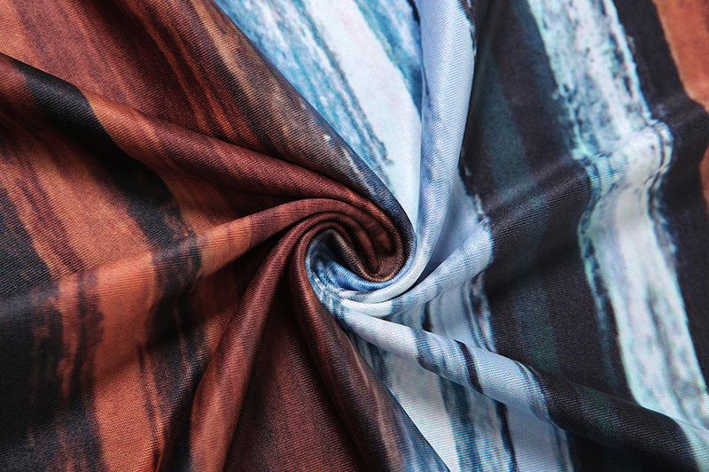 Summer Women Suspender Sexy Backless Printed Bodycon Dress 11