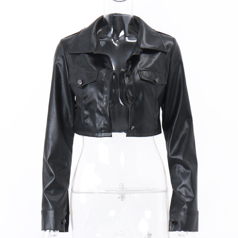 Women Sexy Crop Jacket Coat 9