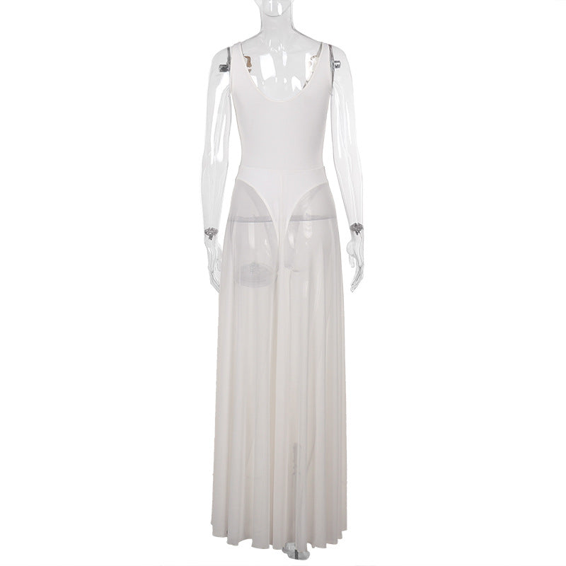 Women autumn sexy mesh dress 8