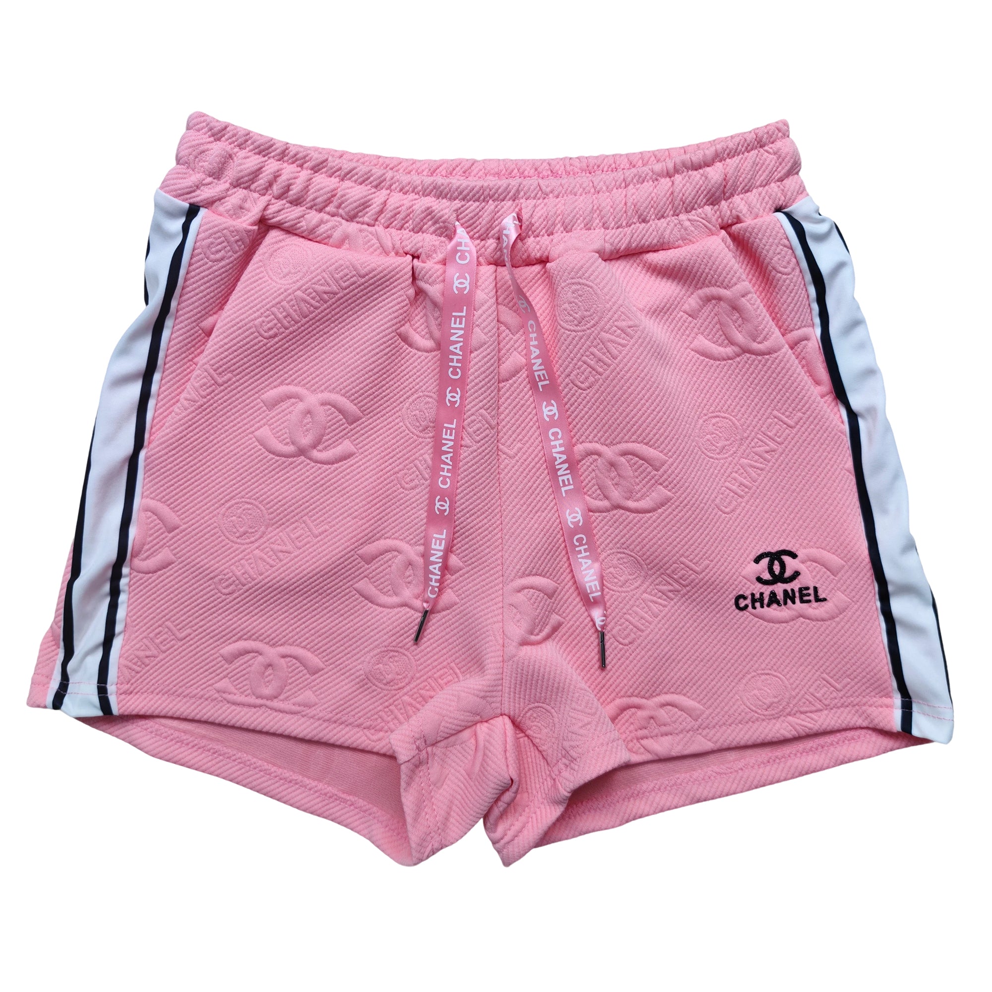 Women Jacquard Short Sleeve Top and Shorts Sports Two Piece Set 25