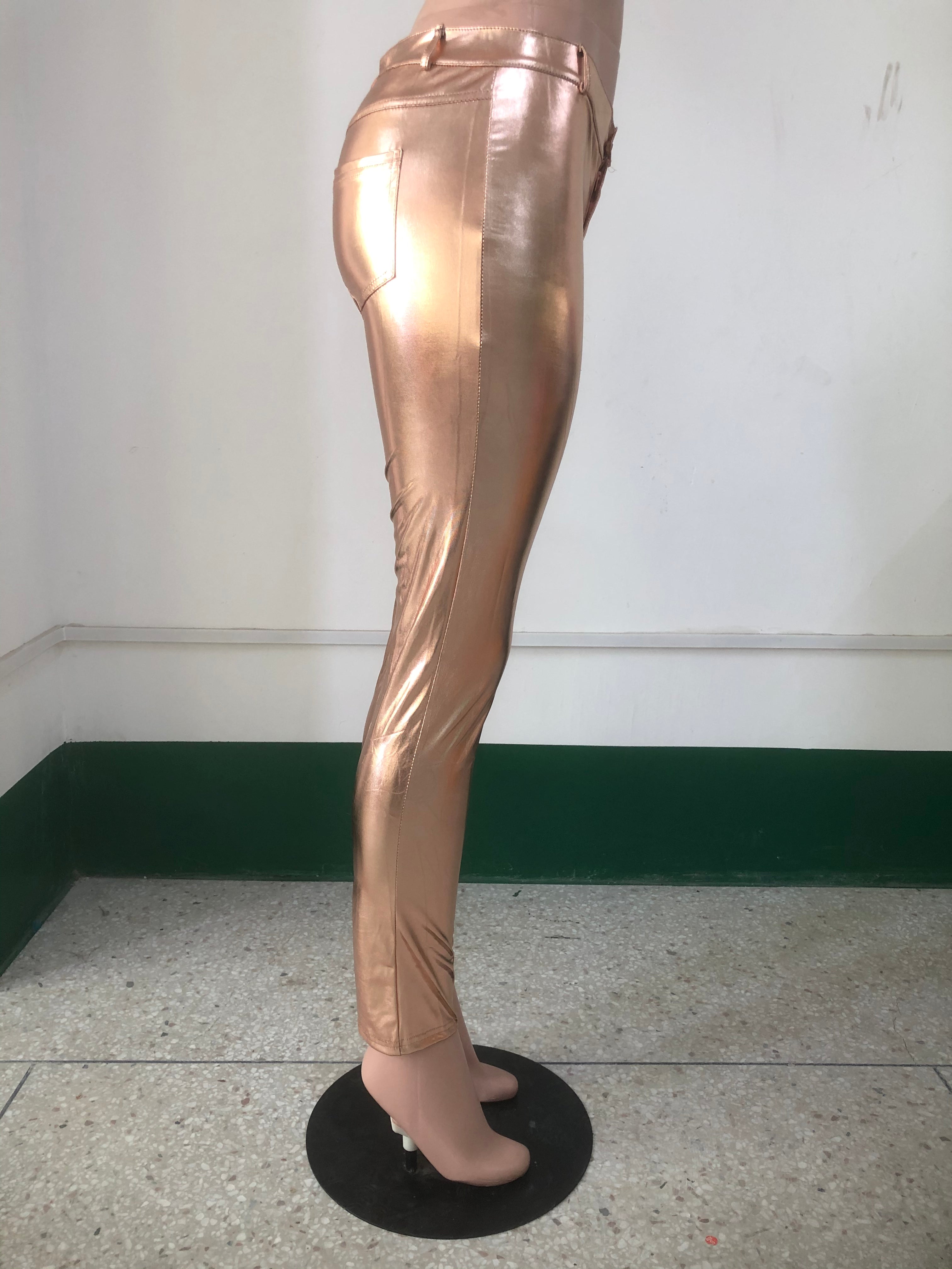 Spring Summer Women's Shiny Sexy Pants 14