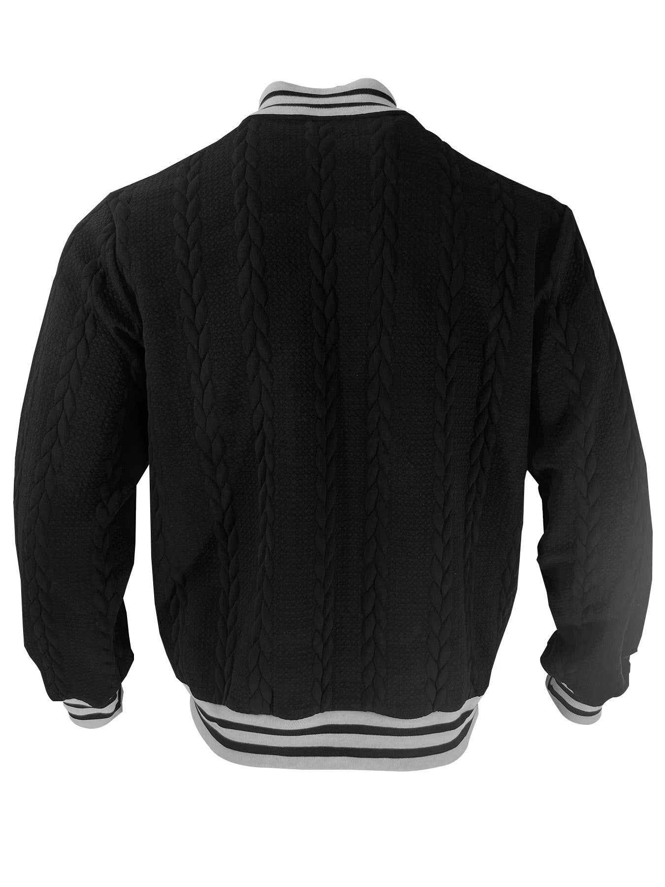 Men's jacquard trendy Solid baseball Coat 20