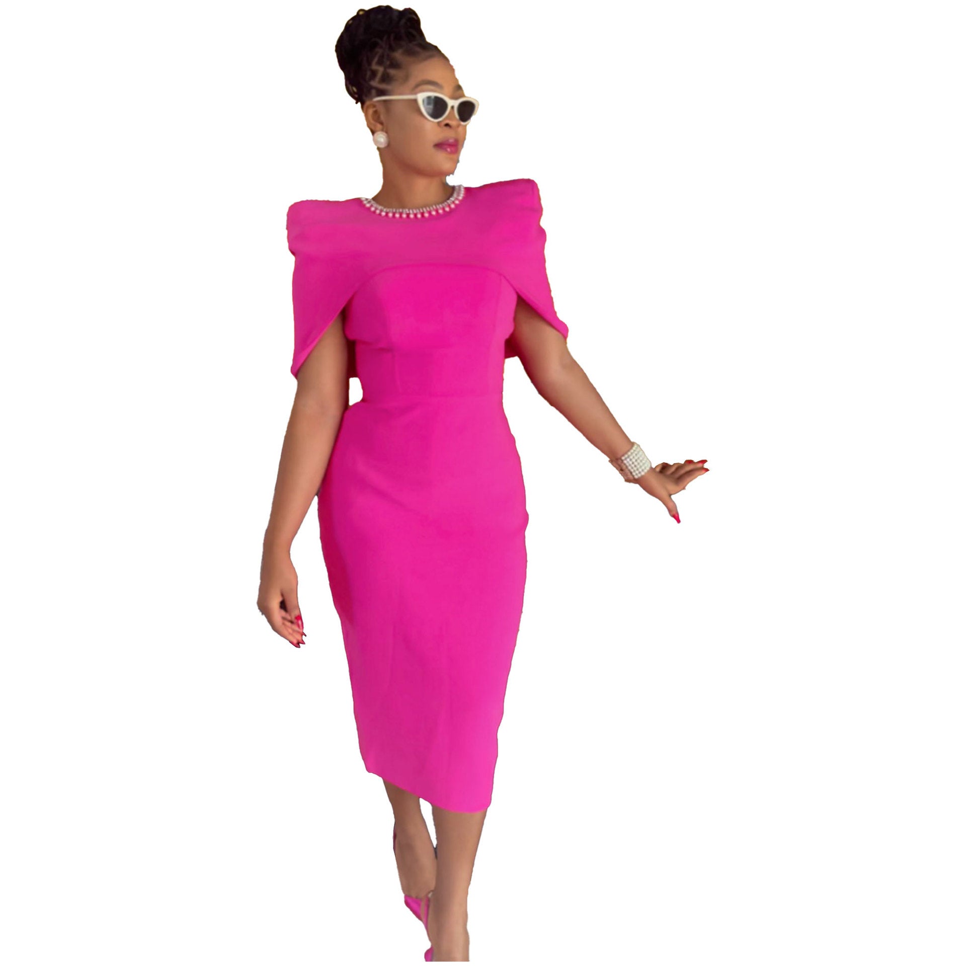 Casual Fashion Sleeveless Slim Back Slit Bodycon Dress Waistcoat Two-Piece Set 7