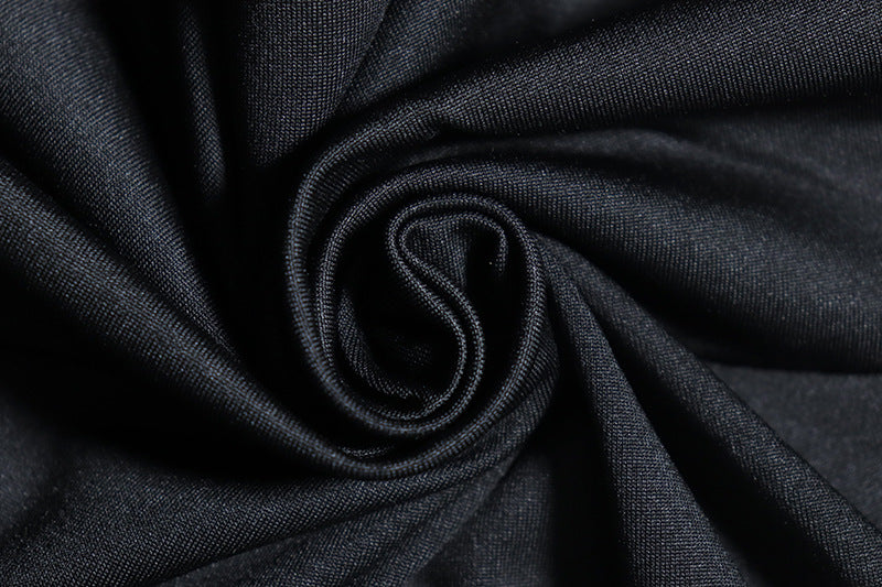 Women Solid Color One-Piece Lace-Up Round Neck Long Sleeve Tight Fitting Fitness Jumpsuit 20