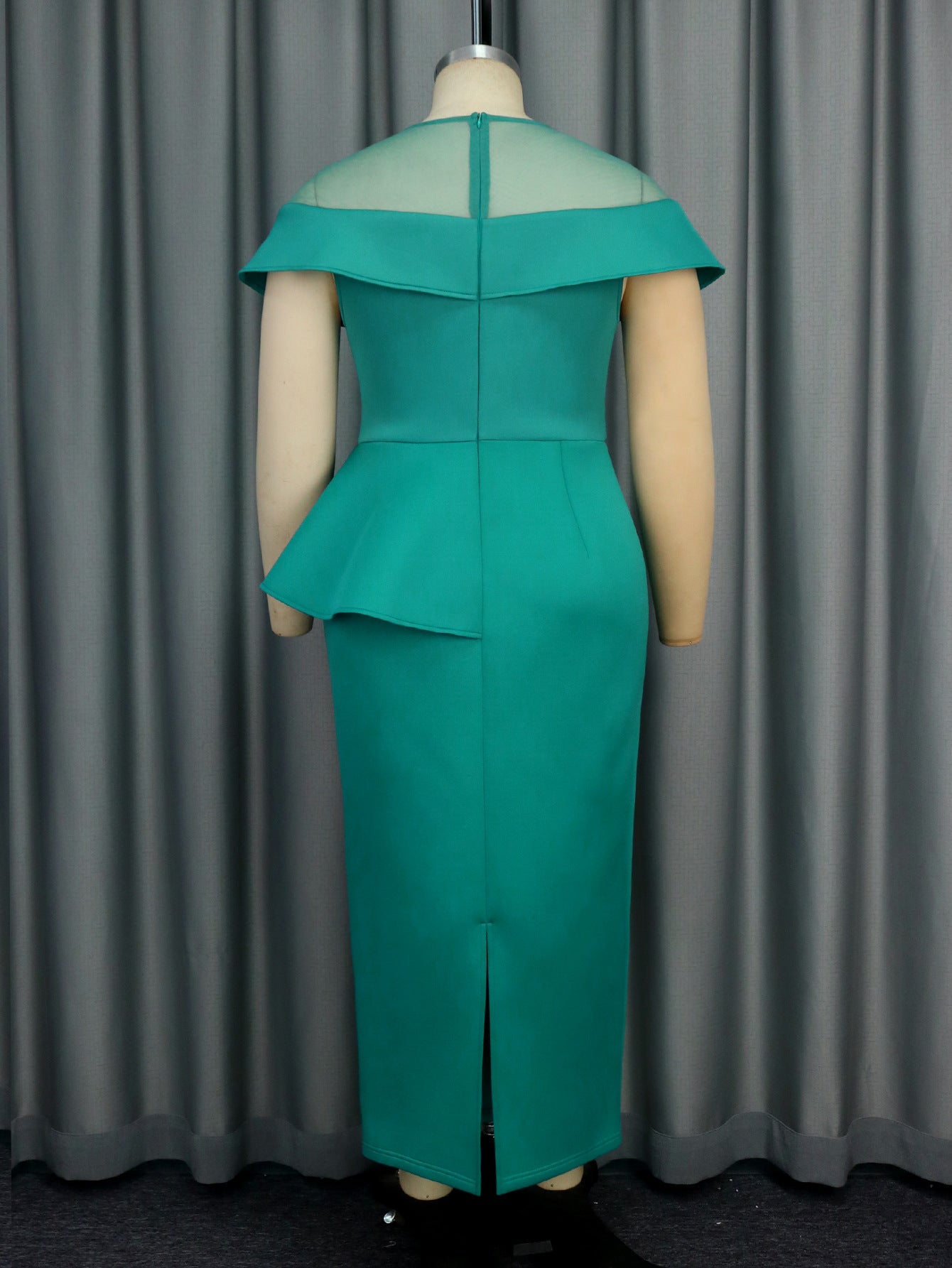 Women Shawl Sleeve Ruffle Dress 6