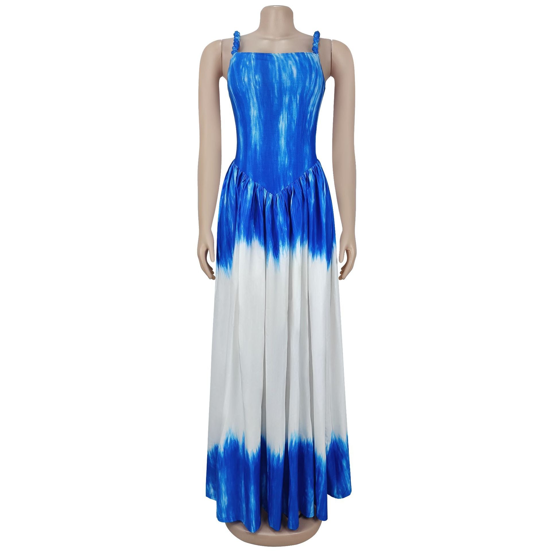 Women Suspender Print Beach Dress 8