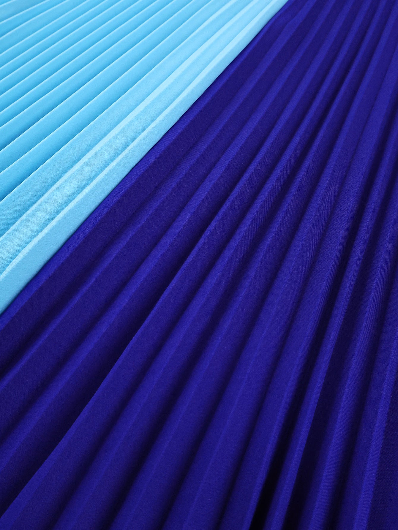 Color Block Patchwork V-Neck Sexy A-Line Dress Slim Waist Party Pleated Dress 10