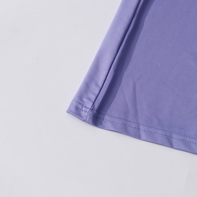 Women Solid Puff Sleeve Short Skirt Lace-Up Dress 19