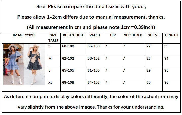 Spring Summer Short-Sleeved Loose Denim Dress 8